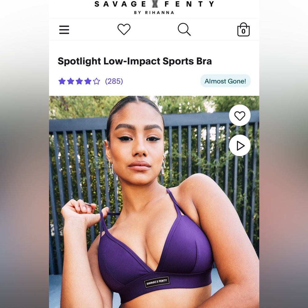 Savage X Fenty Purple Sports Bar